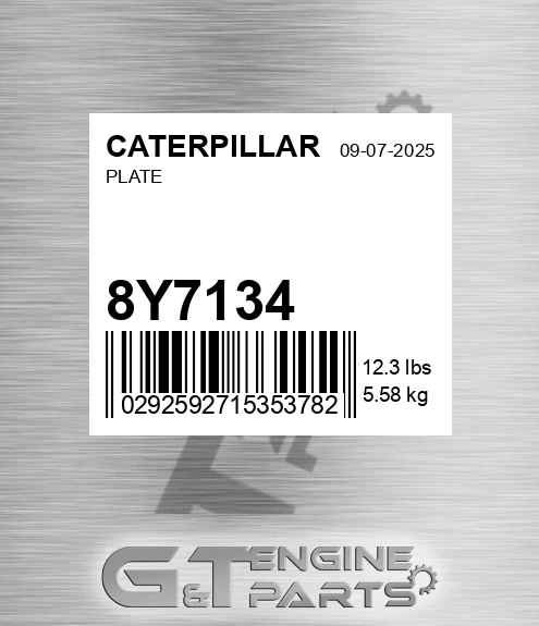 8Y7134 Plate