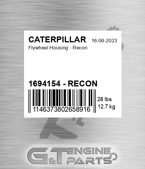 1694154 - RECON Flywheel Housing - Recon for CATERPILLAR