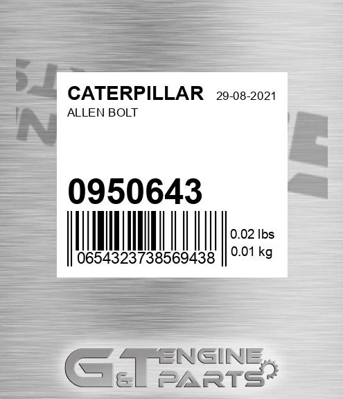 095-0643 Allen Bolt for CATERPILLAR