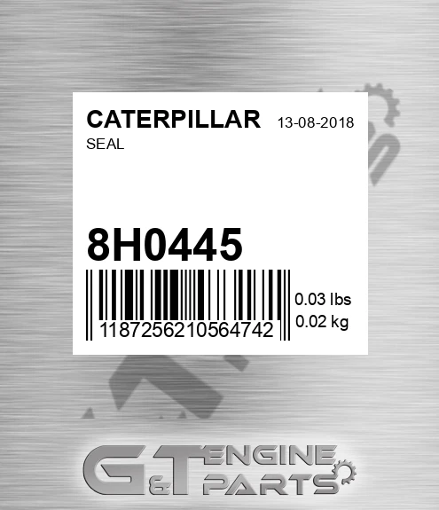 8H-0445 Seal for CATERPILLAR