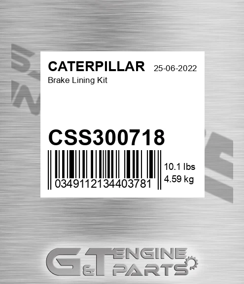 CSS300718 CATERPILLAR Brake Lining Kit