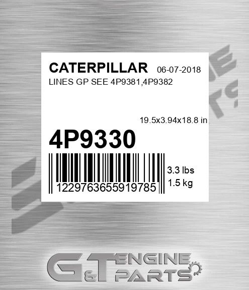 4P9330 Lines Gp See 4p9381,4p9382