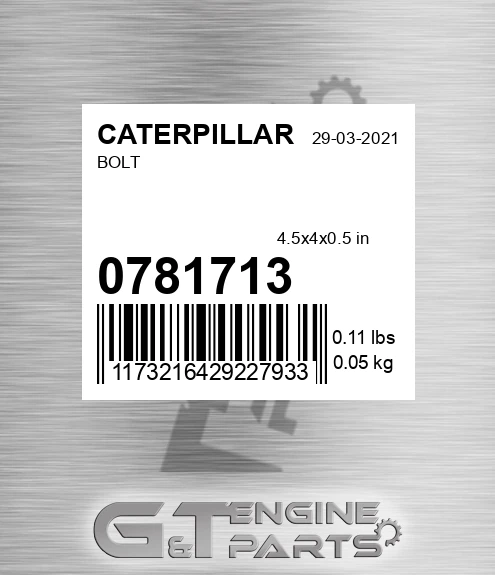 078-1713 Bolt for CATERPILLAR