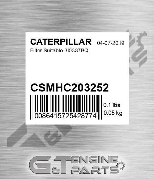 CSMHC203252 Filter Suitable 3i0337bq