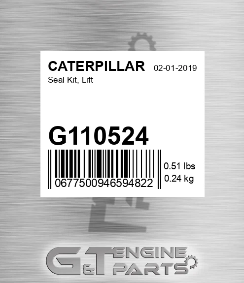 G110524 Seal Kit, Lift