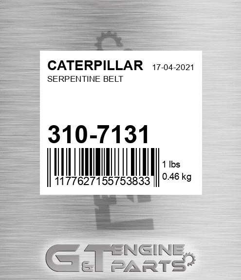 310-7131 Serpentine Belt for CATERPILLAR