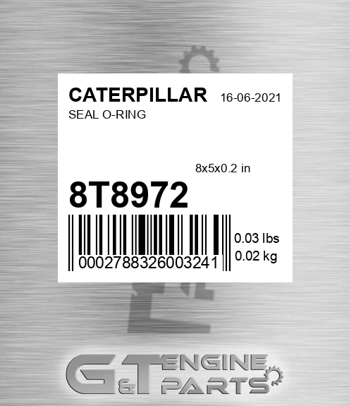 8T-8972 Seal O-ring for CATERPILLAR
