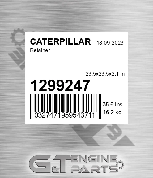 1299247 Retainer for CATERPILLAR