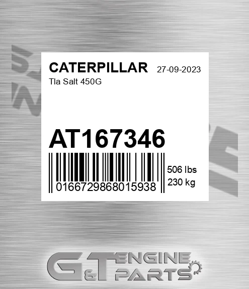 AT167346 Tla Salt 450g for CATERPILLAR
