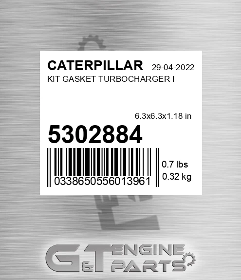 5302884 Kit Gasket Turbocharger I for CATERPILLAR