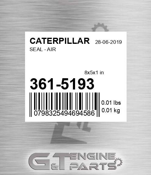 361-5193 Seal - Air for CATERPILLAR