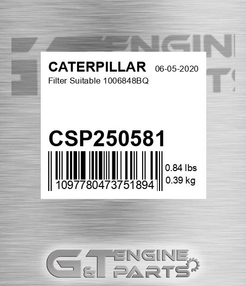 CSP250581 Filter Suitable 1006848bq