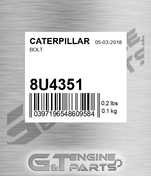 8U-4351 Bolt for CATERPILLAR