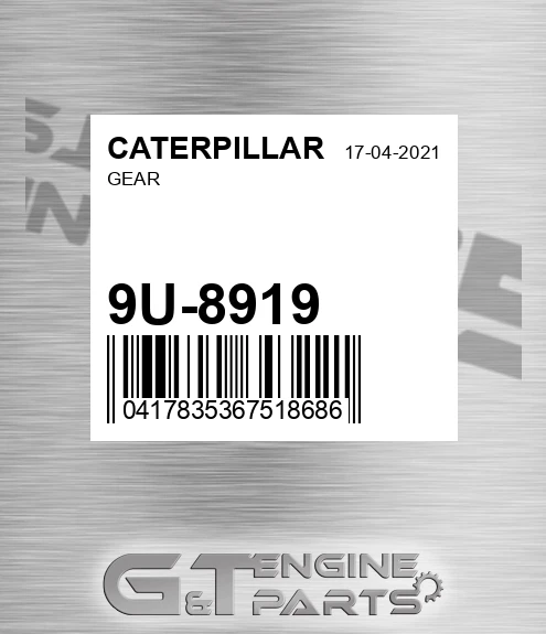 9U-8919 Gear for CATERPILLAR