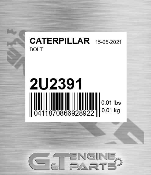 2U-2391 Bolt for CATERPILLAR