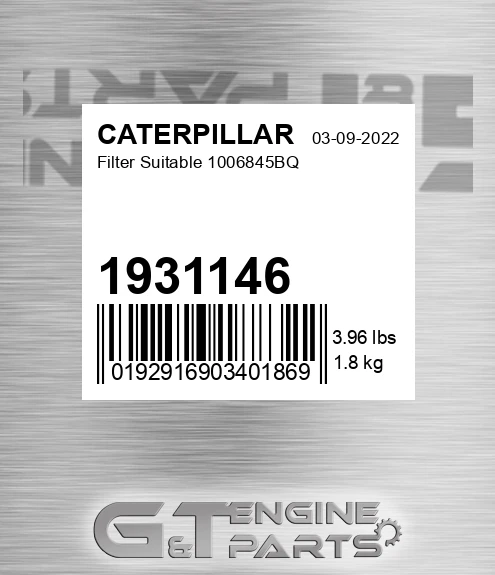 1931146 Filter Suitable 1006845bq