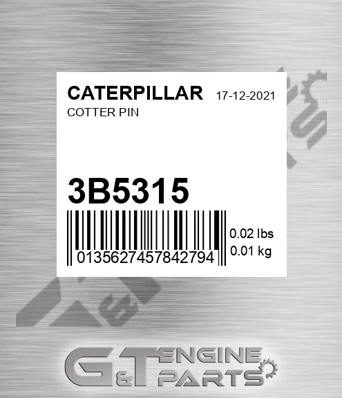 3B-5315 Cotter Pin for CATERPILLAR