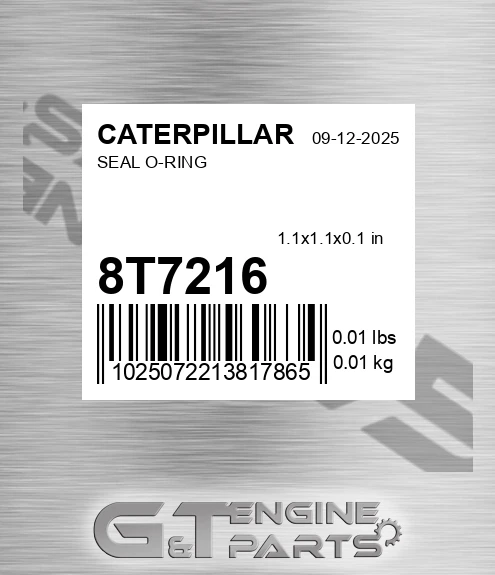 8T-7216 Seal O-ring for CATERPILLAR