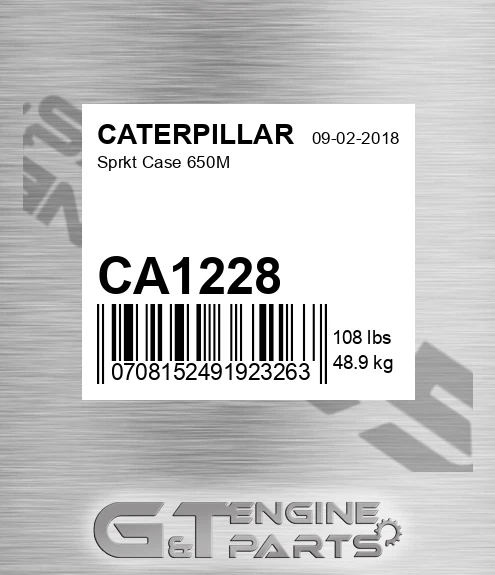 CA1228 CATERPILLAR Sprkt Case 650m