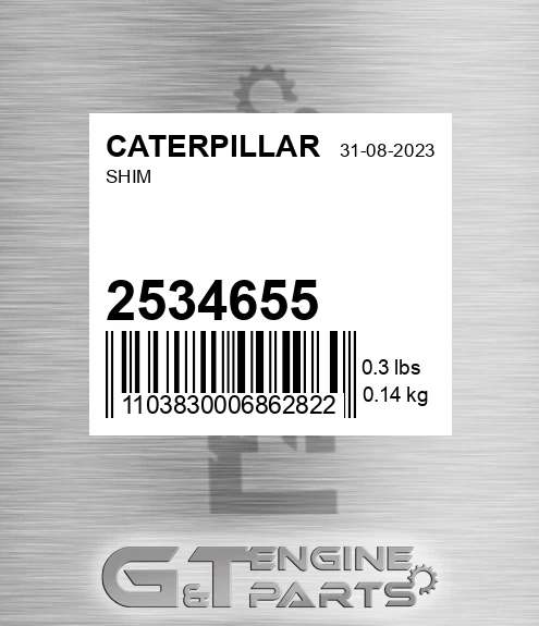 253-4655 Shim for CATERPILLAR