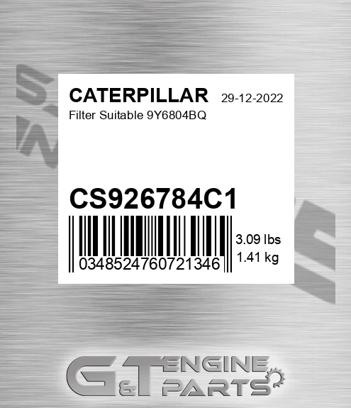 CS926784C1 Filter Suitable 9y6804bq
