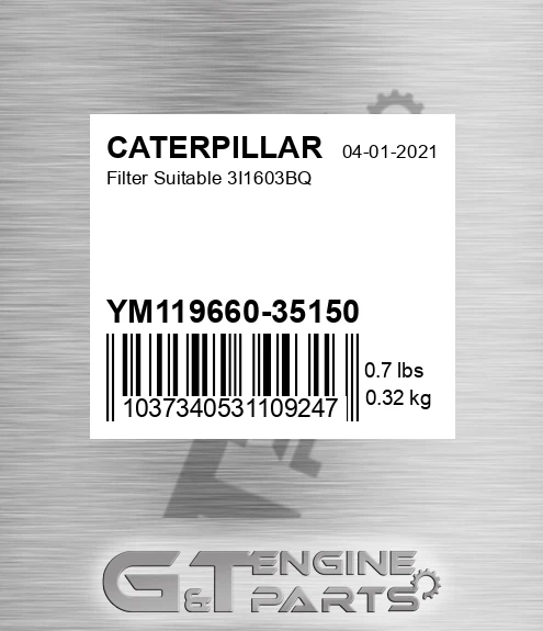 YM119660-35150 Filter Suitable 3i1603bq