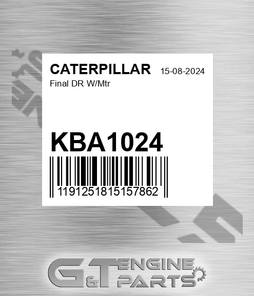 KBA1024 Final Dr W/mtr