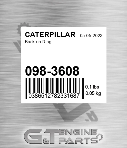 098-3608 Back-up Ring for CATERPILLAR
