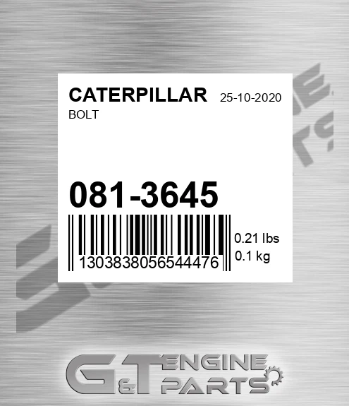 081-3645 Bolt for CATERPILLAR