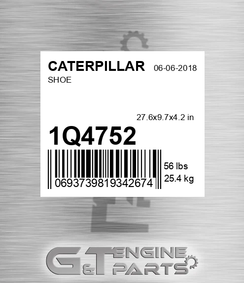 1Q4752 Shoe for CATERPILLAR
