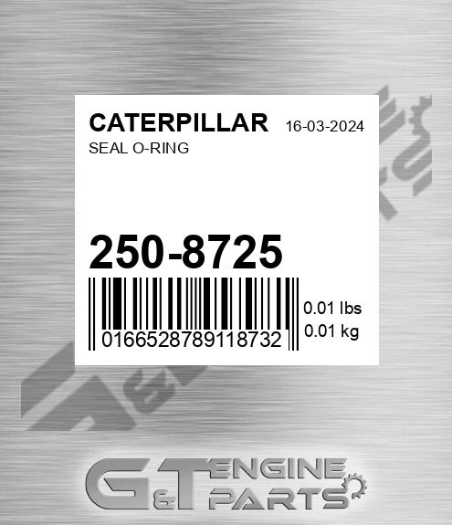 250-8725 Seal O-ring
