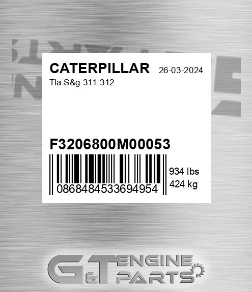 F3206800M00053 Tla S&g 311-312