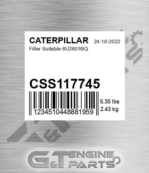 CSS117745 CATERPILLAR Filter Suitable 8u2601bq