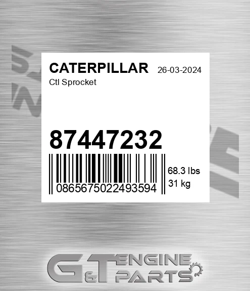87447232 Ctl Sprocket