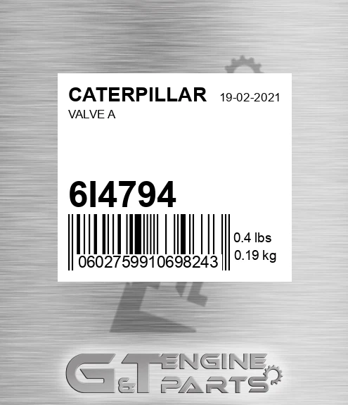 6I4794 Valve A