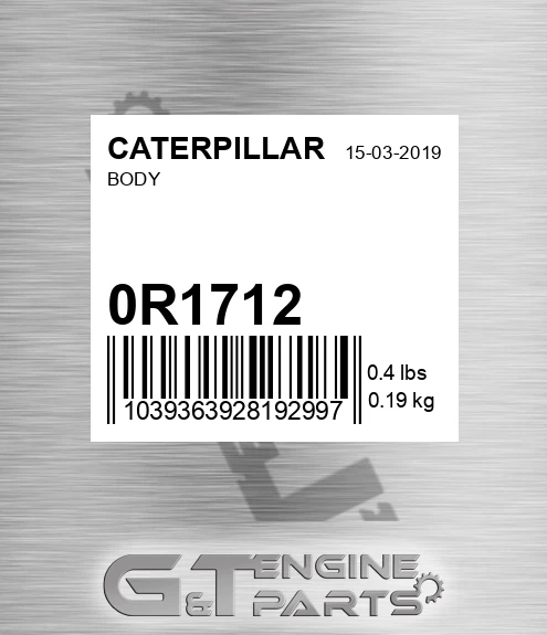 0R-1712 Body for CATERPILLAR