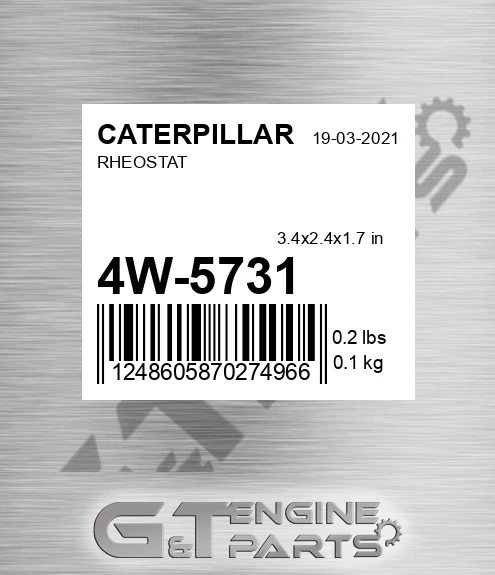4W-5731 Rheostat for CATERPILLAR