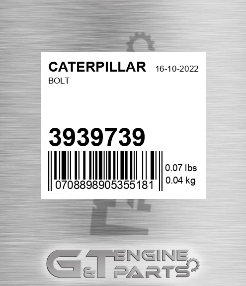 393-9739 Bolt for CATERPILLAR