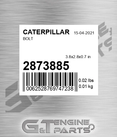 287-3885 Bolt for CATERPILLAR