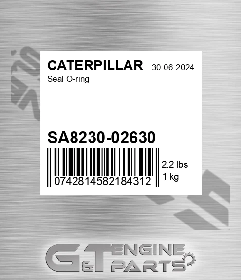 SA8230-02630 Seal O-ring for CATERPILLAR