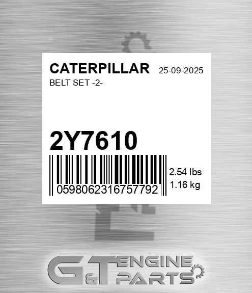 2Y-7610 Belt Set -2-