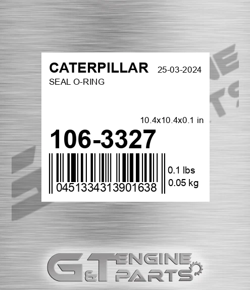 106-3327 Seal O-ring for CATERPILLAR