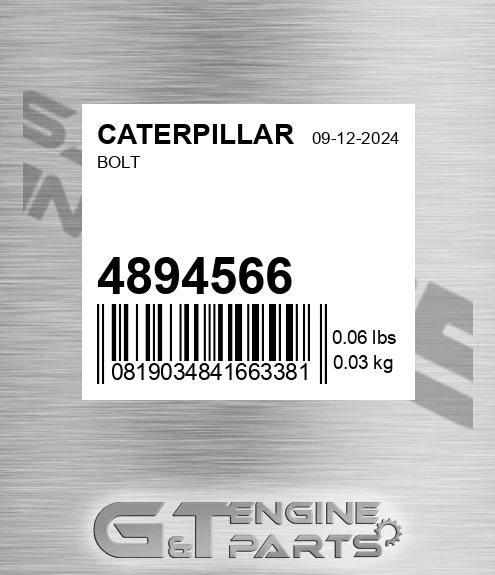 489-4566 Bolt for CATERPILLAR