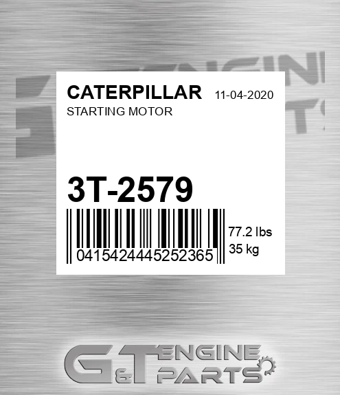 3T-2579 Starting Motor for CATERPILLAR