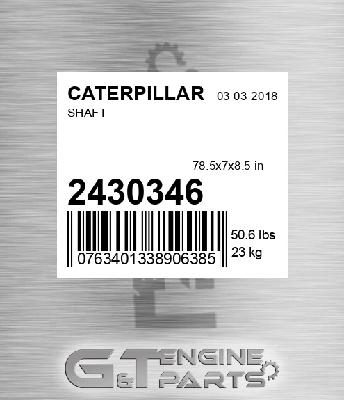 243-0346 Shaft for CATERPILLAR