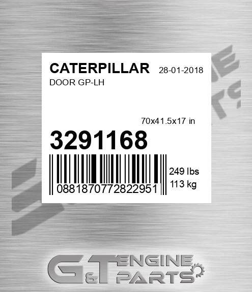 3291168 Door Gp-lh for CATERPILLAR