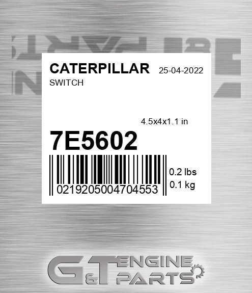 7E5602 Switch for CATERPILLAR