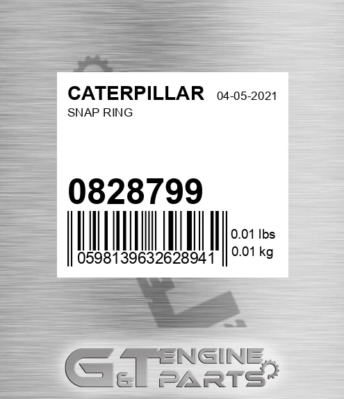 0828799 Snap Ring for CATERPILLAR