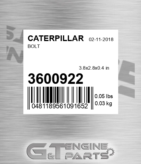 360-0922 Bolt