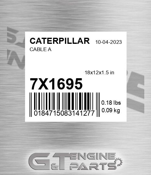 7X1695 Cable A for CATERPILLAR